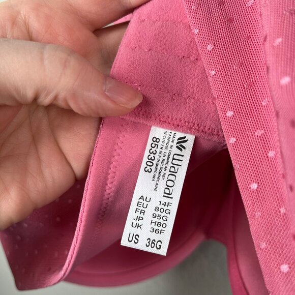 Wacoal Womens Pink Bra US 36G Underwire Back Appeal t-shirt bra 853303 - Picture 5 of 9